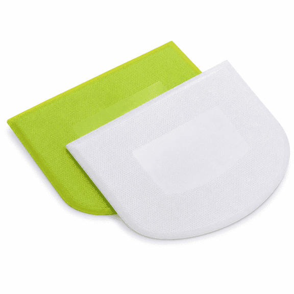 2PC Flexible Silicone Dough Scraper Cutter, Nonstick Baking Tool for Pastry Bread