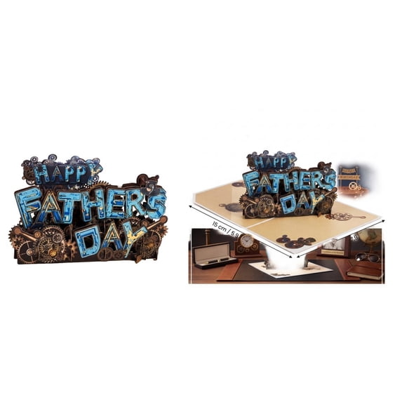 2PC Flowers Pop Up Fathers day Card, Handmade 3D Popup Greeting Cards, For Dad, Husband, Son, Friend