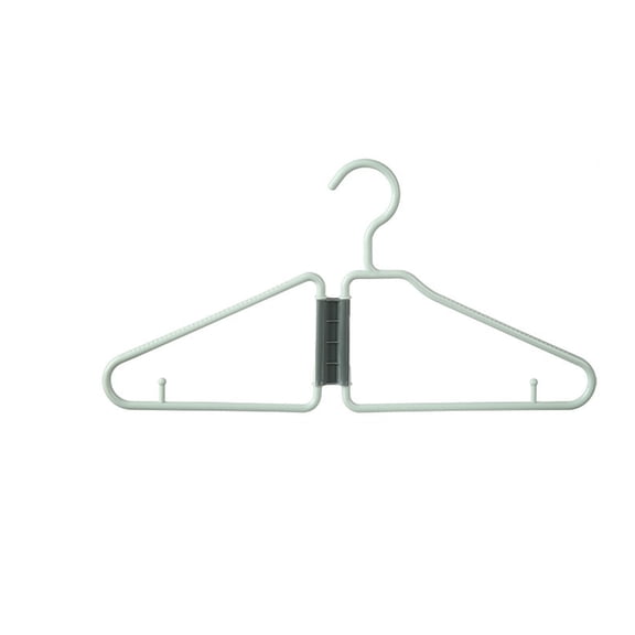 2PC Foldable Hangers for Closet,Space Saving Plastic Clothes Hangers, Non-Slip No Crease Folding Storage Hangers for Shirts, Pants, Jackets - Wall-Friendly, Compact & Lightweight
