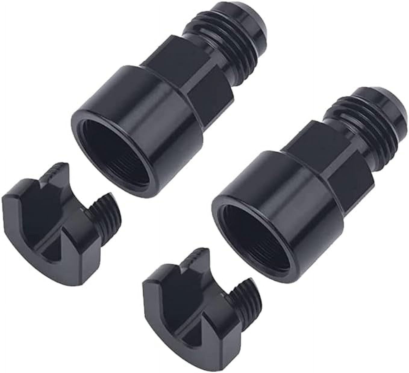 2PC Fuel Rail EFI Fitting 6AN Male to 3/8 SAE Quick Connect