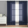 thumbnail image 1 of 2PC GROMMET SOLID VOILE SHEER PANEL WINDOW CURTAIN TREATMENT DRAPE NEW DECOR, 1 of 2