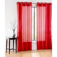 thumbnail image 1 of 2PC GROMMET SOLID VOILE SHEER PANEL WINDOW CURTAIN TREATMENT DRAPE NEW DECOR, 1 of 2