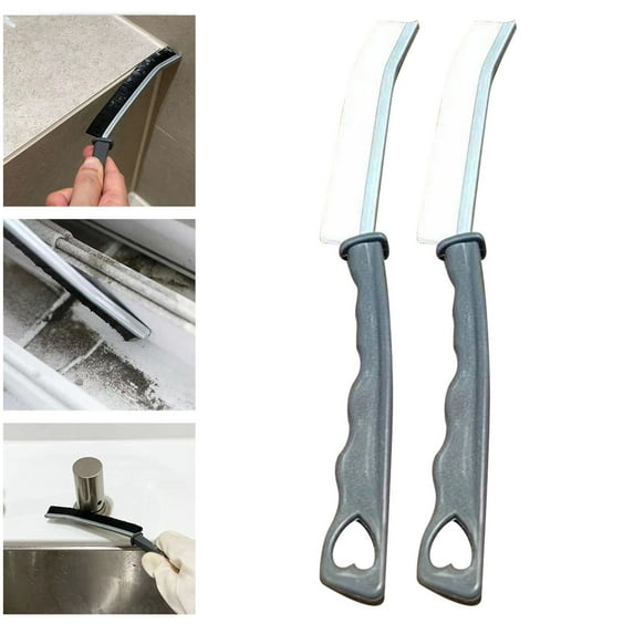 2PC Gap Cleaning Brush Multi-Purpose Door Window Track Deep Cleaning Brush Supplies,Bathroom Gap Cleaning Brush, Clean The Dead Corners of Bathroom Kitchen Tiles