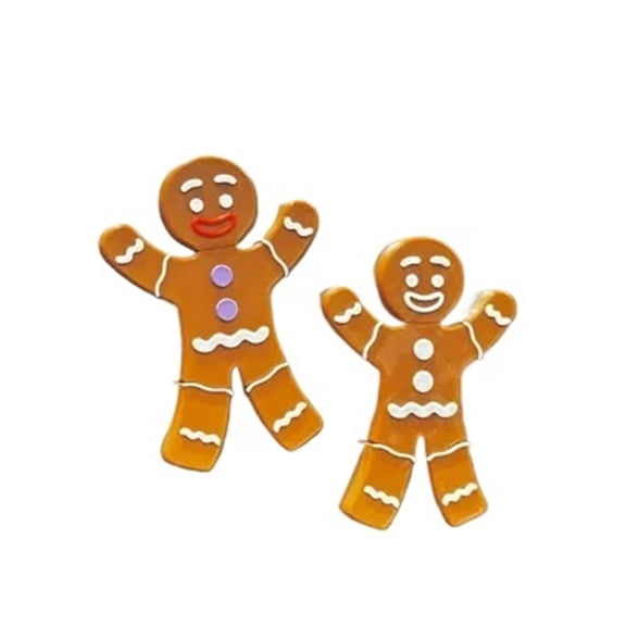 2PC Gingerbread Man Refrigerator Magnet 3D Printing