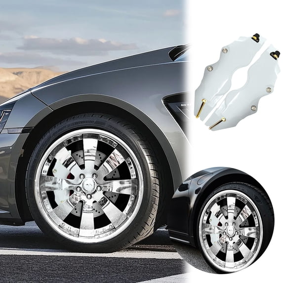 2PC Gloss Brake Caliper Wheel Cover Universal Auto Rim Decor Shell Sport Car Exterior Styling Modification Daily Driving Accessory