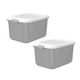 thumbnail image 1 of 2PC Grain Storage Box with Lid – Airtight, Dustproof Food Storage Containers for Rice, Oatmeal, Cereal, Pet Food, and More | Large Capacity, Food-Grade PP Material, Includes Measuring Cup, 1 of 4