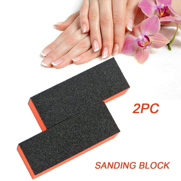 2PC Grit Art Buffer Sanding Nail Tool Acrylic Files Care Block Buffing Manicure Pedicure Kit
