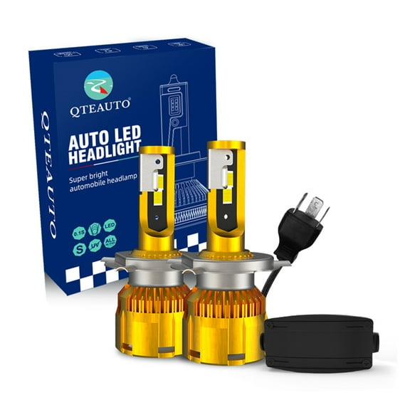 2PC H4/HB2/9003 LED Bulb High Beam Low Beam 52W, 12V, Color Temperature 6000K, Lifespan 30,000 hours, Waterproof rate IP68, Operating Temperature -15c~105c For 1993-1997 Honda Civic DEL SOL