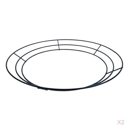2PC HEAVY DUTY FLORAL METAL WIRE WREATH FRAME FORM HANGER FOR CHRISTMAS 14'' 35cm(14inch)