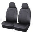 thumbnail image 1 of Auto Drive 2 Piece Low Back Holographic Car Seat Covers PU Leather Black, Universal Fit, 2002SC17, 1 of 5