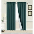 thumbnail image 1 of 2PC HUNTER BLACKOUT PANEL LINEN WHITE BACKING ROD POCKET PRIVACY WINDOW CURTAIN TREATMENT 37" WIDE X 63" LENGTH EACH PANEL, 1 of 1