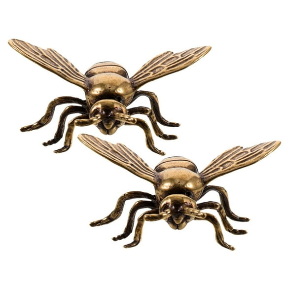 2PC Handmade Bee Decor Ceramic Dish Figurines Farmhouse Kitchen Accent Tabletop Ornament Centerpiece