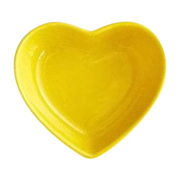 2PC Heart Shaped Ceramic Food Bowl Non Tipping Design Decorative Small Serving Dish for Dessert Fruit Snacks Stylish Attractive Kitchen Tableware