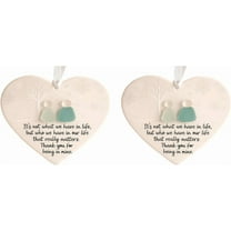 2PC Heart-Shaped Sea Glass Friendship Decor, 2025 New Sea Glass Art for Best Friends, Timeless Friendship Heart Keepsake, Hearts Ornament for Christmas Tree Hanging Ornaments