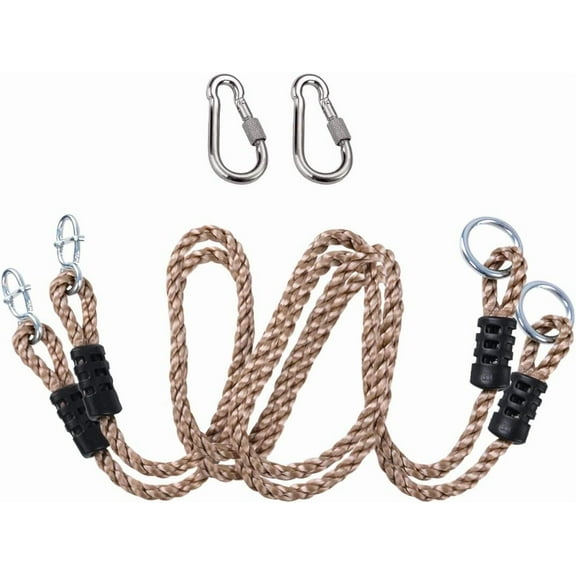 2PC Heavy Duty Length Adjustable Nylon Rope, 39'' Swing Extension Straps, Hanging Extender Tree Straps (400 Lbs Limited/Each) for Outdoor Swings
