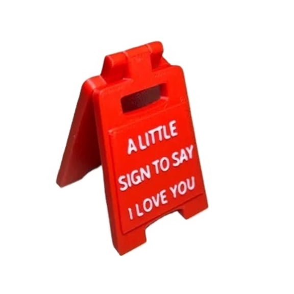 2PC I love you mini sign - Valentine's Day 3D printing gift