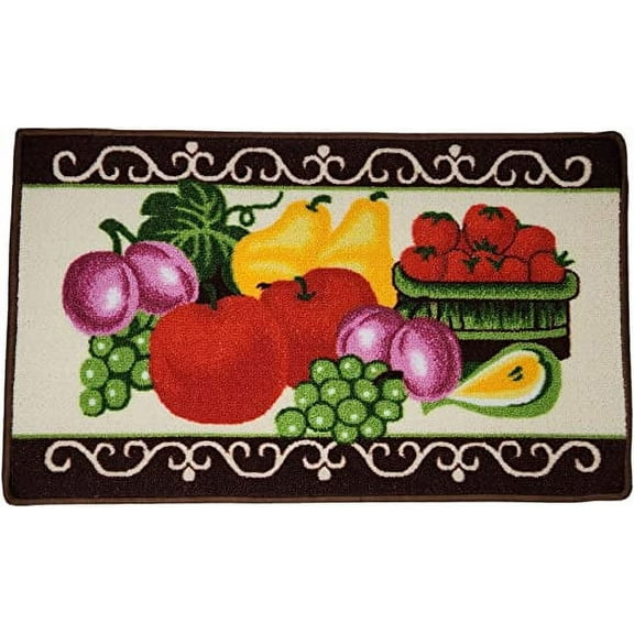 2PC KITCHEN RUG FRUITS TIME