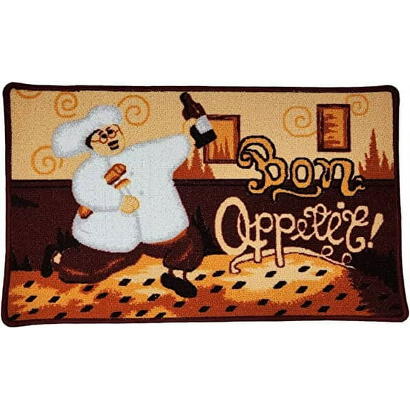 2PC KITCHEN RUG HAPPY CHEF