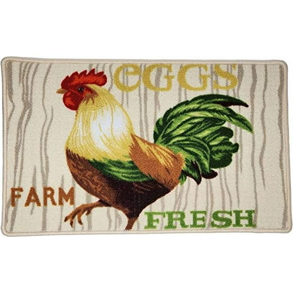 2PC KITCHEN RUG ROOSTER