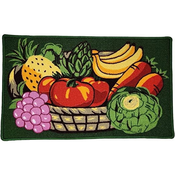 2PC KITCHEN RUG VEGETABLE BASKET
