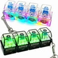 thumbnail image 1 of 2PC Keyboard Fidget Set, Loud & Silent Fidget Keychain with LED Lights, Stress Relief Clicker Fidget Keyboard, Boost Focus and Calm Anxiety for Library, Office, and Home, 1 of 8