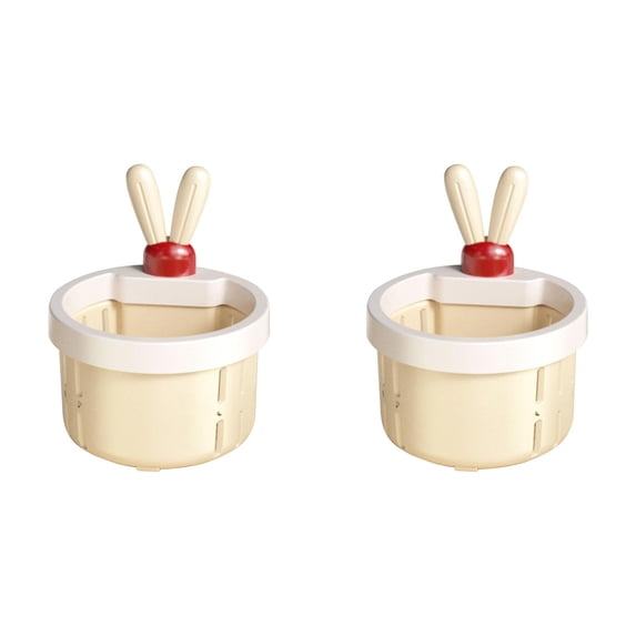 2PC Kitchen Sink Drain Strainer, Torqee Multifunctional Waste Catcher, Sturdy Basket Filter, for Sink Filtration, Food Scrap Collection and Home Kitchen Use, White