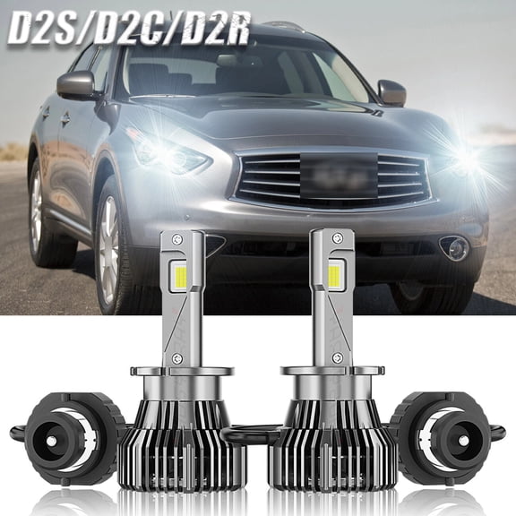 2PC LED Headlight Bulb For Infiniti FX35 2003-2012 High/Low Beam 12000LM