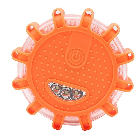 2PC LED Road Flares Emergency Lights, 15 LEDs, 9 Flash Modes, & Hook, Shatterproof/Rainproof, for Car Emergencies