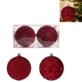 thumbnail image 1 of 2PC Large Velvet Christmas Ball Ornaments 8 Inch Flocked Christmas Balls Shatterproof Decorative Hanging Ornaments Set for Xmas Tree Holiday Wedding Party Decor, 1 of 9