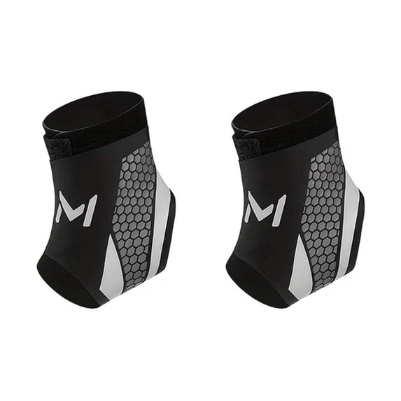 2PC Lightweight Sports Ankle Brace Compression Sprain & Breathable For Basketball Soccer & Fitness,Grey