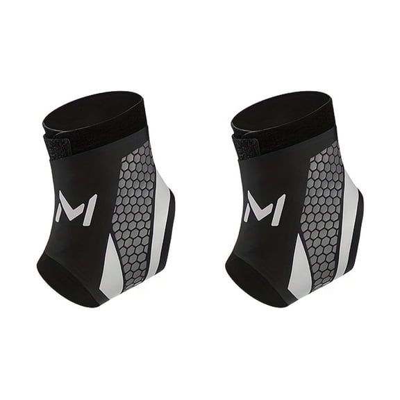 2PC Lightweight Sports Ankle Brace Compression Sprain & Breathable For Basketball Soccer & Fitness,Grey