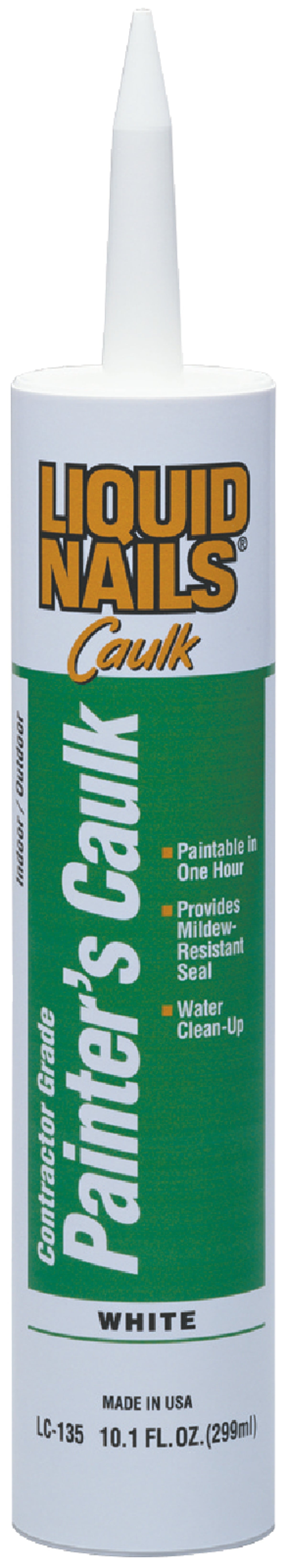 2PC Liquid Nails Contractor Grade Painter's Acrylic Latex Caulk 10.1 Oz