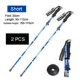 thumbnail image 1 of 2PC/Lot 5-Section Outdoor Fold Trekking Poles Portable Hiking Walking Stick For Nordic Elderly Telescopic Club Easy Put Into Bag, 1 of 7