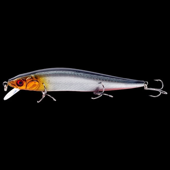 2PC Lures 23g Big Minnow with Rattle Beads Floating Plastic Hard Bait Fishing Gear Fake Bait