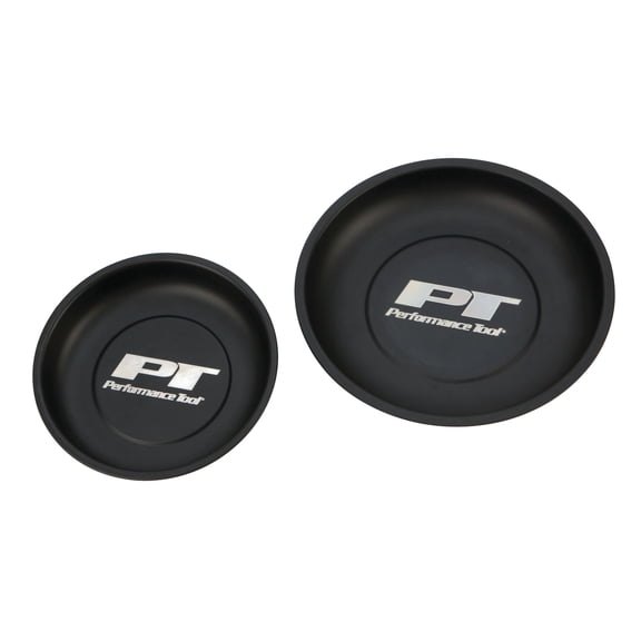 Performance Tool W1280 Magnetic Parts Tray Tool Set for Garages and Workshops, Black, 2 pieces