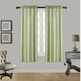 thumbnail image 1 of 2PC MR2 SAGE GREEN SOLID SILK SEMI SHEER ROD POCKET WINDOW CURTAIN PANEL LIGHT FILTERING 55" W X 63" L EACH PC, 1 of 1
