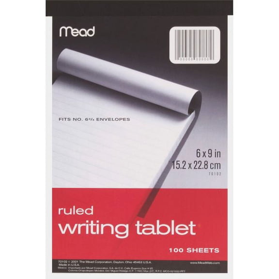 2PC Mead Top-Bound Writing Tablet
