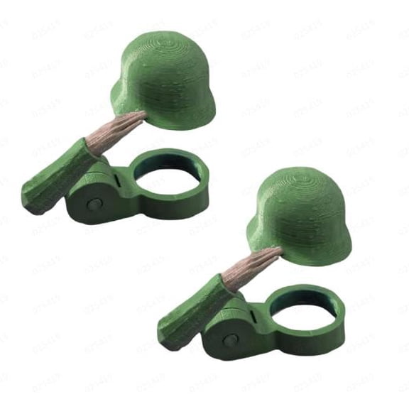 2PC Military Salute Hand Bottle Opener, Funny Helmet Beer Opener That Salutes Your Drinks, Novelty Bar Tool,Green