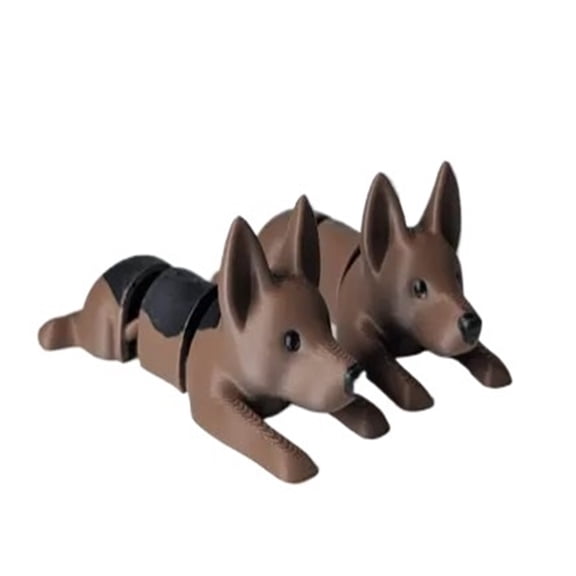 2PC Mini German Shepherd-animal 3D printing with movable joints