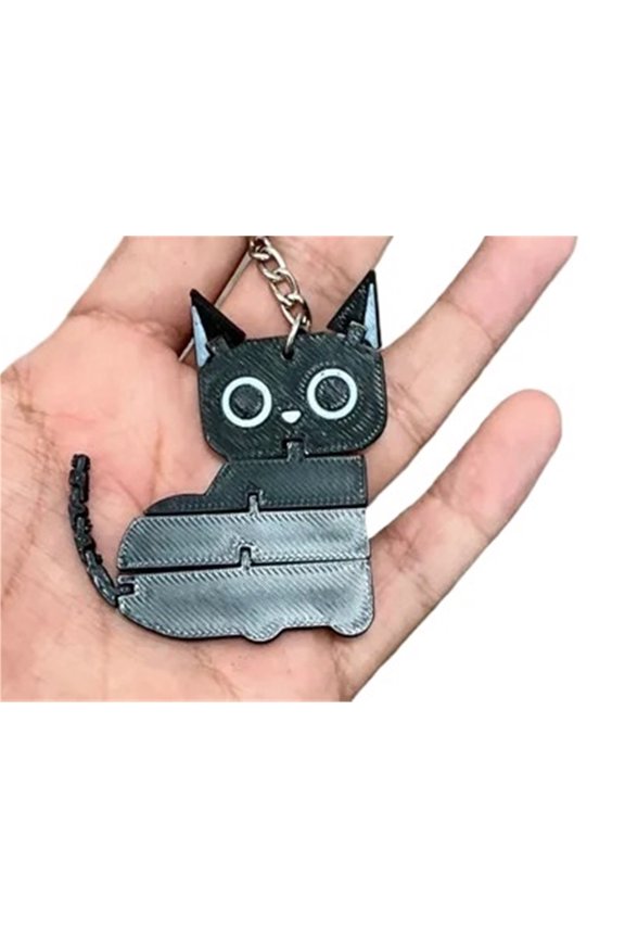 2PC Movable Cat Keychain 3D Printing