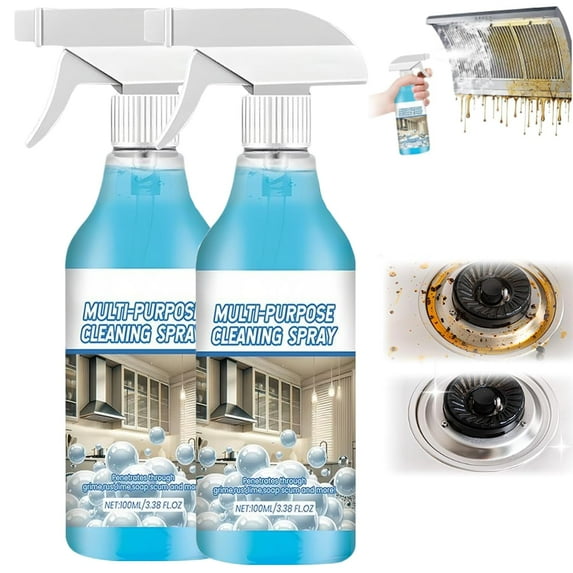 2PC Multi-Purpose Cleaning Spray,Splash Cleaner Spray, Upgraded Foam Sprays for Ovens, Convenient Handheld Cleaner for Home and Family 8oz