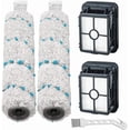 thumbnail image 1 of 2PC Multi-Surface Vacuum Brush Rolls and 2PC 1866 Replacement Vacuum Filters, Compatible with Bissell CrossWave Cordless Max 2554 2554A 2590 2593 HydroSteam Plus Series 3515 3513 3518 Vacuum Cleaner, 1 of 8