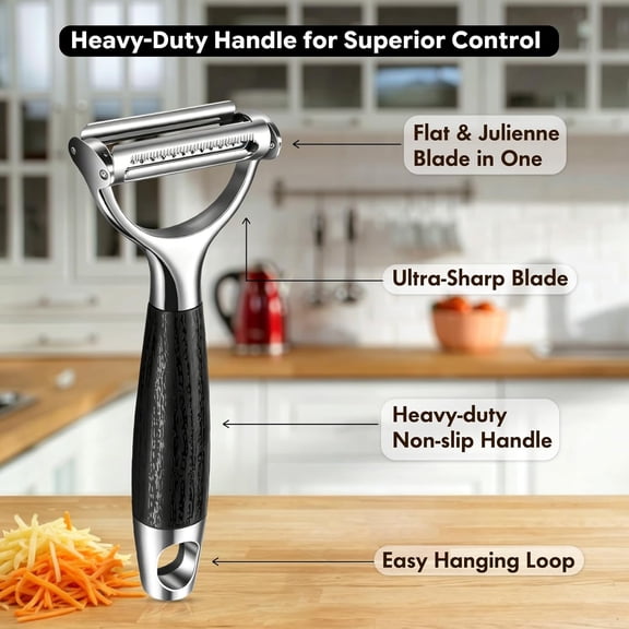2PC Multifunctional Vegetable Julienne Peeler | For Kitchen, Camping, Travel,commercial,multi function utilitarian peeler