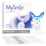 MySmile Ultimate Teeth Whitening Kit with 28 LED Light, 4X 3ML 35%CP Teeth Whitening Gel, 1X 4ML Teeth Whitening Pen, 10 Min, Remove 10 Years of Stains