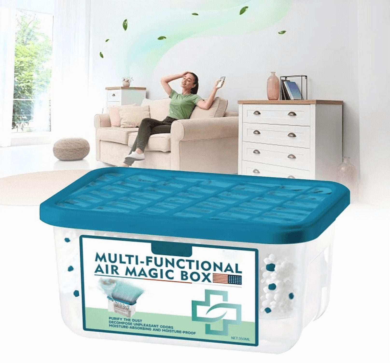 2PC New Indoor Air Purification Dust Removal Magic Box - Air Magic Box - Long-Lasting Freshness Dust Removal Box, Dust Removal & Fresh Air for Any Room