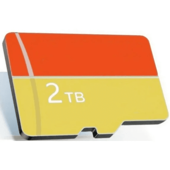 2PC New Memory Card 2TBX2 Universal Memory Micro SD Card, Suitable For Most Mobile Phones, Cameras, And Other Devices,Bluewith Adapter