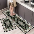thumbnail image 1 of 2PC Non Slip Absorbent Bathroom Mat, Large Absorbent Kitchen Rug Set, Anti Fatigue Bathroom Mats with Stain Resistant Design, Durable Floor Mats for Sink and Stove Areas, Machine Washable Multicolor, 1 of 5