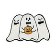 2PC Non Slip Mat TRUEDAYS Bathroom Rugs Halloween White Rug Cute Bath