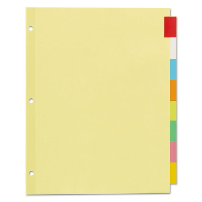 Plastic Insertable Dividers, 5-Tab, 11 x 8.5, Assorted Tabs, 1 Set Plastic Insertable Dividers, 5-Tab, 11 x 8.5, Assorted Tabs, 1 Set