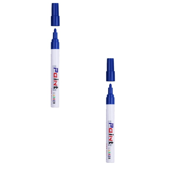 2PC Oil Based Paint Markers, Quick Dry Waterproof Permanent Paint Pens with Round Tip for Rock Painting, Metal, Wood, Fabric, Ceramic, Plastic & DIY Crafts